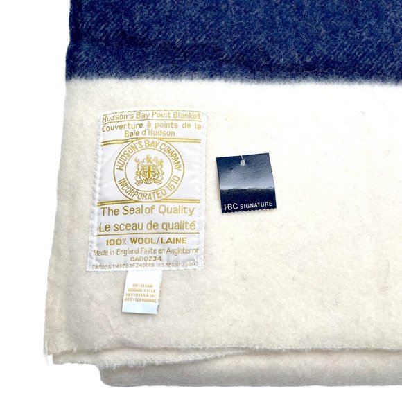 HBC Bedding Hbc Hudsons Bay Multistripe Point Wool Blanket Queen